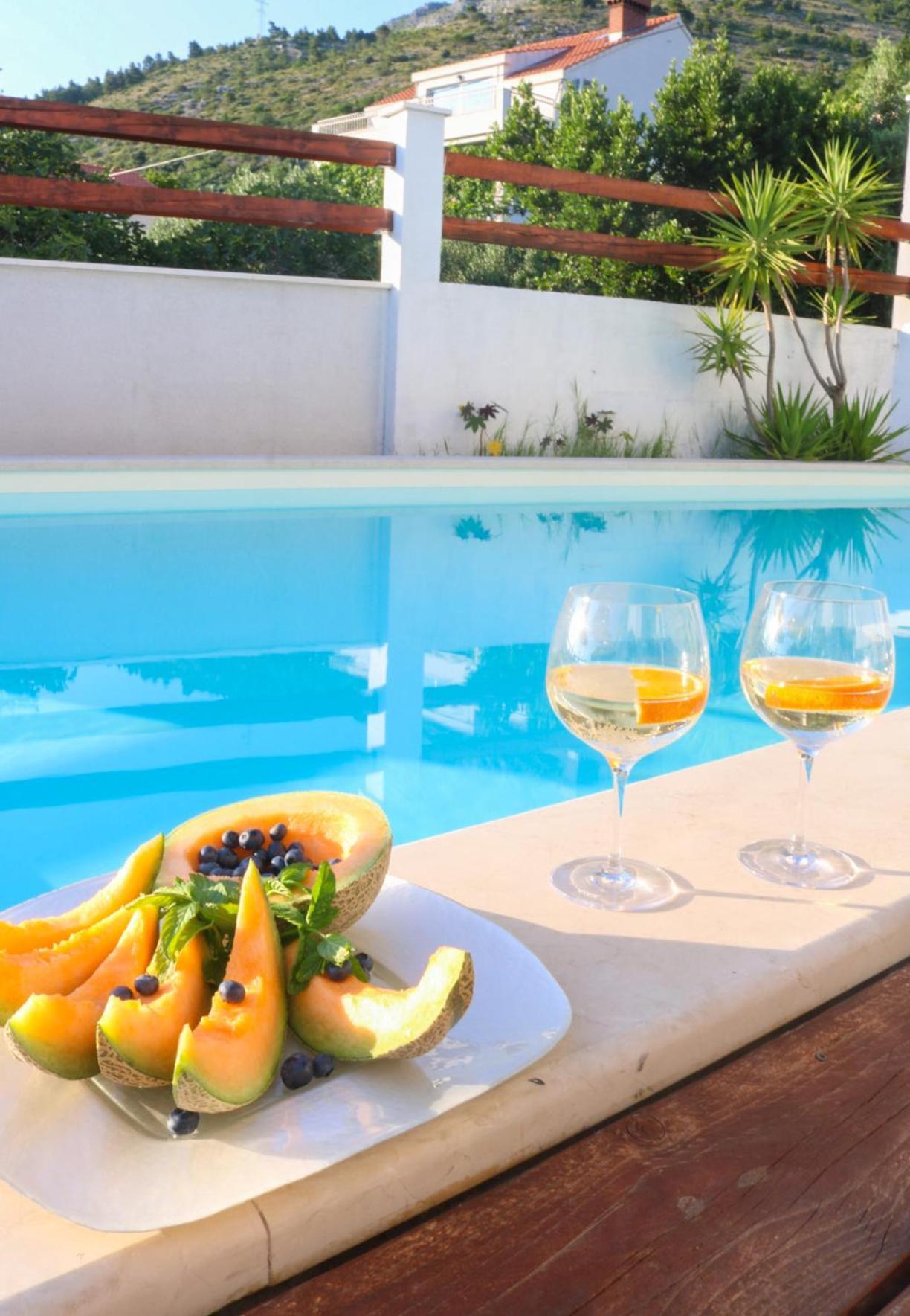 Villa My Rose With A Private Pool Mlini Bagian luar foto
